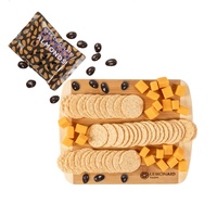 Charcuterie Board With Cheese, Crackers & Chocolate Almonds