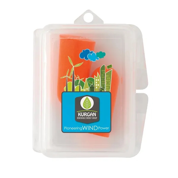 Orange color option for Travel Ear Plugs In Case