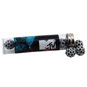 Photo of Tube With Choc Soccer Balls