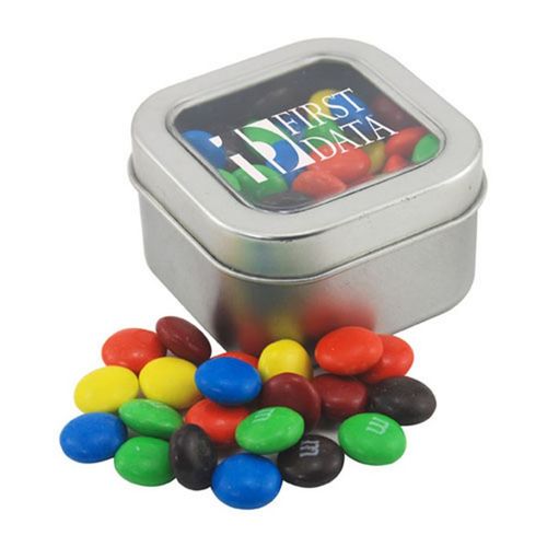 Photo of Window Tin With M&M's