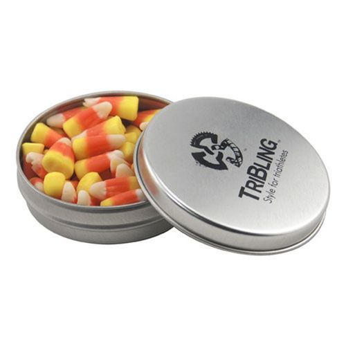 Photo of Round Tin With Candy Corn