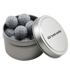 Photo of Round Tin With Chocolate Golf Balls