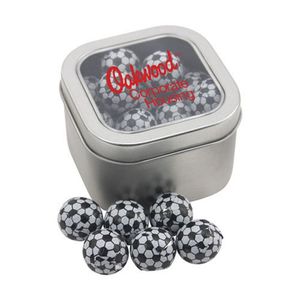 Photo of Window Tin With Chocolate Soccer Balls