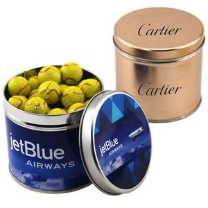 Photo of Round Tin With Chocolate Tennis Balls