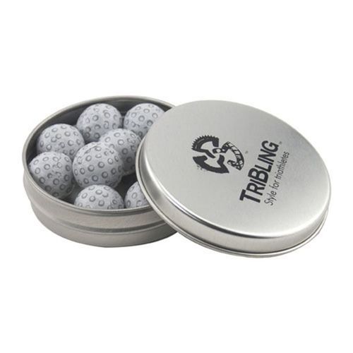 Photo of Round Tin With Chocolate Golf Balls