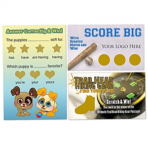 Photo of Custom Scratch N Win Cards   3" X 5"