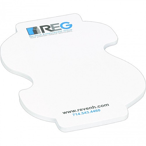 Photo of 4" X 3" Die Cut Adhesive Notepad   Dollar Sign