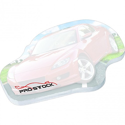 Photo of 4" X 3" Die Cut Adhesive Notepad   Racecar
