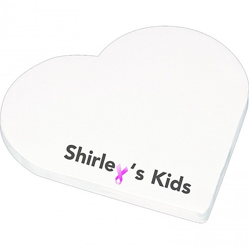 Photo of 4" X 4" Die Cut Adhesive Notepad   Heart