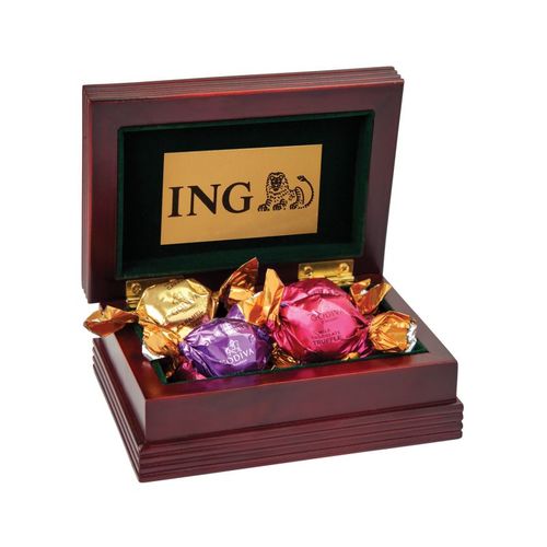 Photo of Executive Wood Box With Godiva Chocolate
