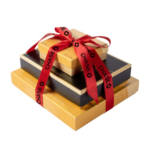 Photo of Godiva Ballotin Box Tower With Custom Ribbon