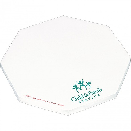 Photo of 4" X 4" Die Cut Adhesive Notepad   Octagon