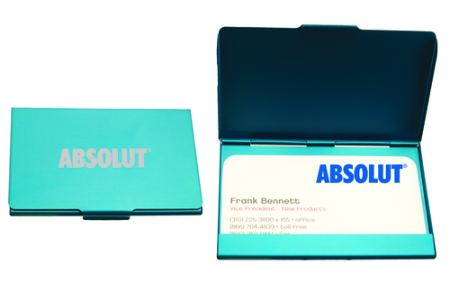 Photo of Brushed Aluminum Business Card Case