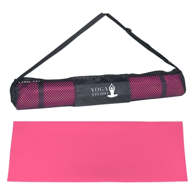 Pink color option for Yoga Mat And Carrying Case