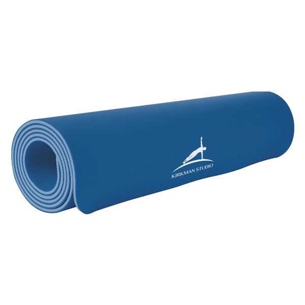 Blue With  Light Blue color option for Two Tone Double Layer Yoga Mat