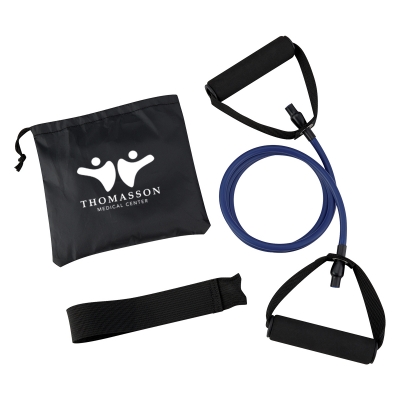 Blue color option for Yoga Stretch Band In Carry Pouch