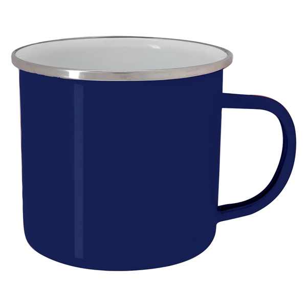 Navy Blue/White color option for 16 Oz. Steel Campfire Mug