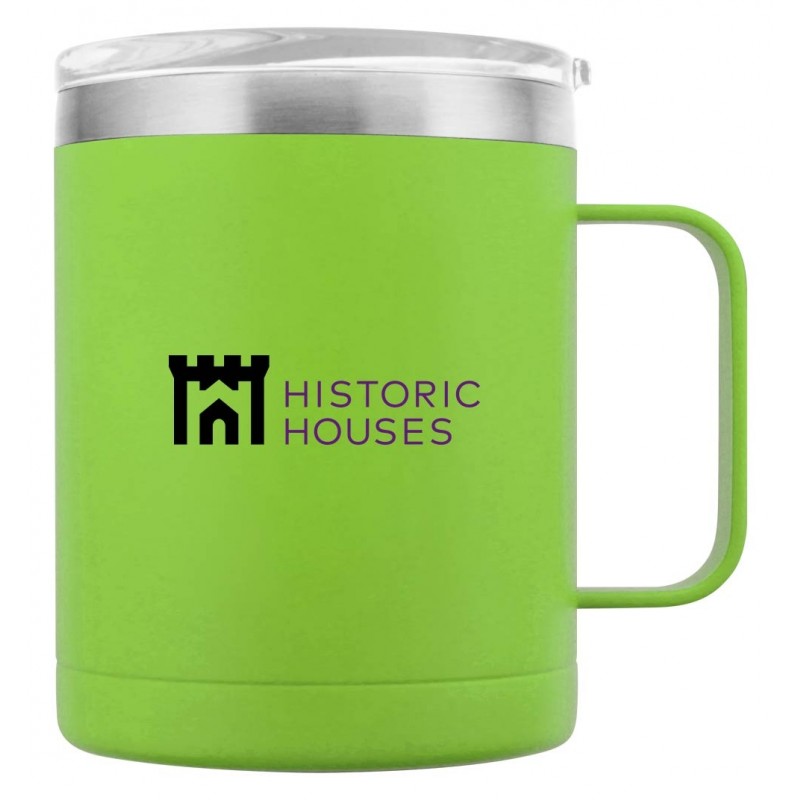Lime Green color option for 16 Oz. Powder Coated Campfire Mug Copper Lining