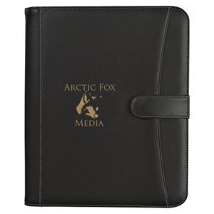 Photo of Pebble Grain Zippered Portfolio With Calculator