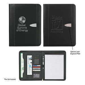 Photo of Eclipse Bonded Leather Zippered Portfolio With Calculator