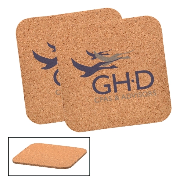 Cork color option for Square Cork Beverage Coaster