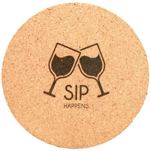 Photo of 4" Round Cork Coaster