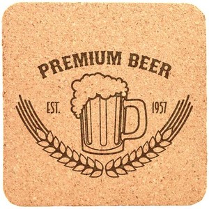 Photo of 4" X 4" Square Cork Coaster