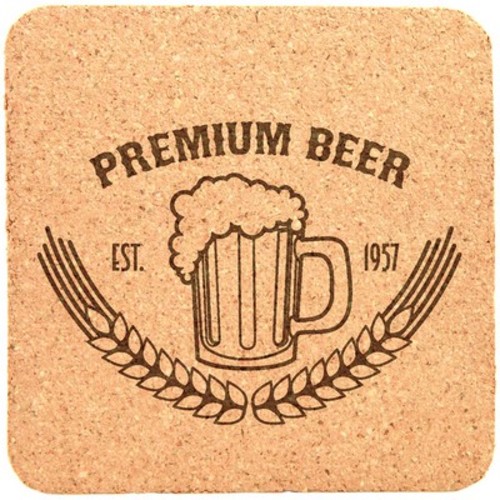 Photo of 4" X 4" Square Cork Coaster