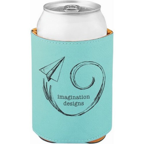 Photo of 3.75" Teal Leatherette Beverage Holder