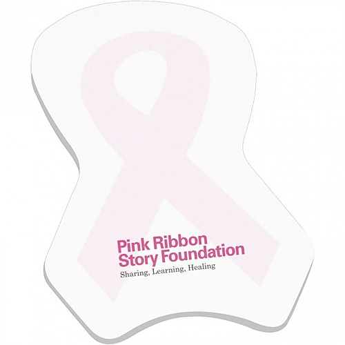 Photo of 4" X 6" Die Cut Adhesive Notepad   Ribbon