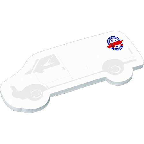 Photo of 4" X 6" Die Cut Adhesive Notepad   Van