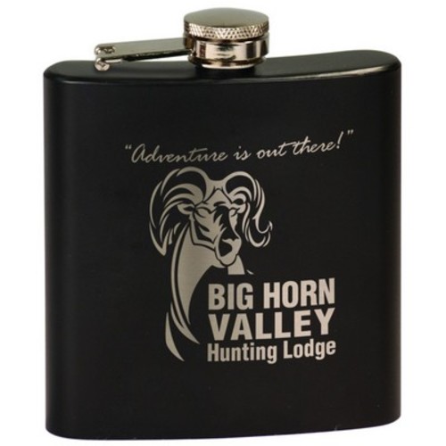 Photo of 6 Oz. Matte Black Stainless Steel Flask