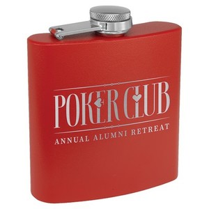 Photo of 6 Oz. Matte Red Powder Coated Flask