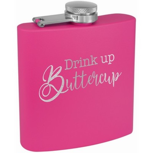 Photo of 6 Oz. Matte Pink Powder Coated Flask