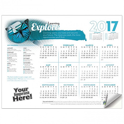 Photo of Adhesive Wall Calendar   2017 Explore Learning (Education)