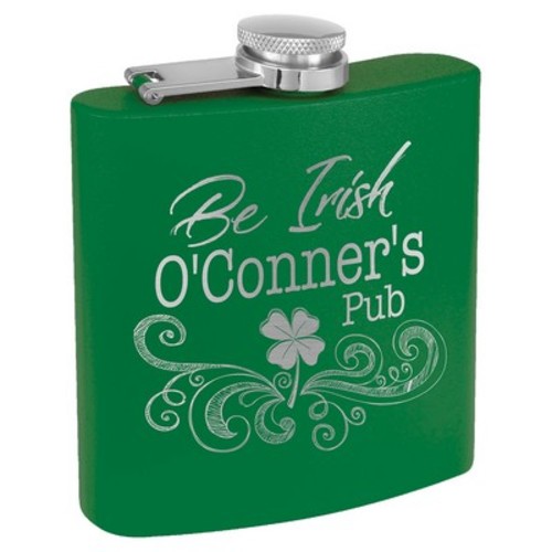 Photo of 6 Oz. Matte Green Powder Coated Flask