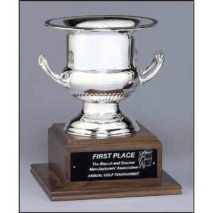 Photo of Silver Plated Metal Wine Cooler Cup Trophy (13" Tall)