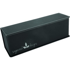 Photo of Black/Silver Leatherette Single Wine Box W/Tools