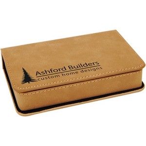 Photo of Light Brown Leatherette 2 Pc Wine Tool Set