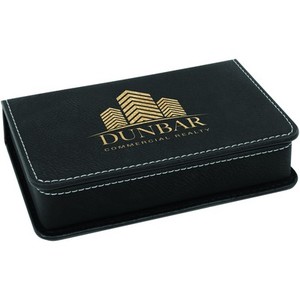 Photo of Black/Gold Leatherette 2 Pc Wine Tool Set