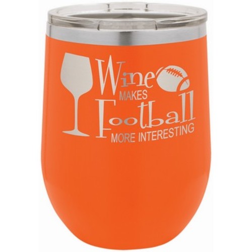 Photo of 12 Oz. Orange Polar Camel Vacuum Insulated Stemless Wine Tumbler W/Lid