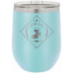 Photo of 12 Oz. Light Blue Polar Camel Vacuum Insulated Stemless Wine Tumbler W/Lid