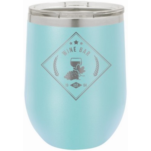 Photo of 12 Oz. Light Blue Polar Camel Vacuum Insulated Stemless Wine Tumbler W/Lid