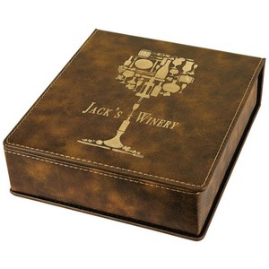 Photo of Rustic/Gold Leatherette 3 Pc Wine Tool Set