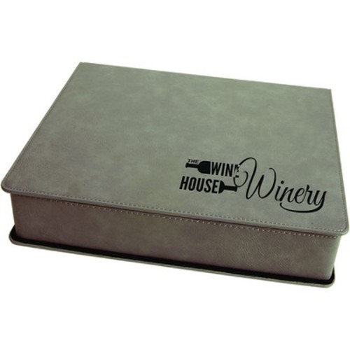Photo of Gray Leatherette 5 Pc Wine Tool Set