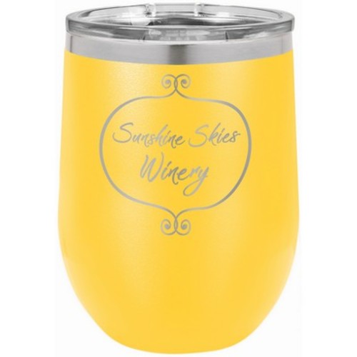 Photo of 12 Oz. Yellow Polar Camel Vacuum Insulated Stemless Wine Tumbler W/Lid