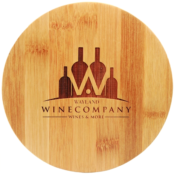 Bamboo color option for 6.25" Round Bamboo Wine Tool Set
