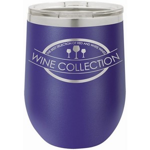 Photo of 12 Oz. Purple Polar Camel Vacuum Insulated Stemless Wine Tumbler W/Lid