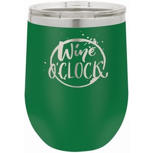 Photo of 12 Oz. Green Polar Camel Vacuum Insulated Stemless Wine Tumbler W/Lid