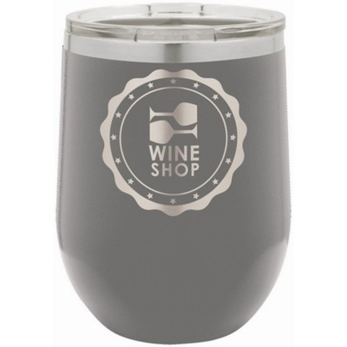 Photo of 12 Oz. Dark Gray Polar Camel Vacuum Insulated Stemless Wine Tumbler W/Lid
